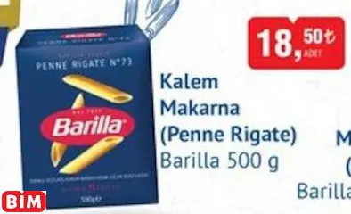 BARİLLA  KALEM  MAKARNA  (PENNE RİGATE)